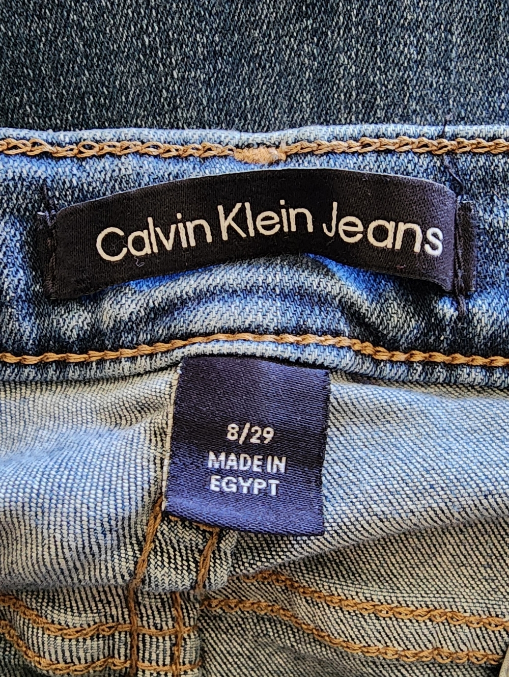 Calvin Klein Jeans Womens Size 8/29 Repreve Blue Raw Hem - Picture 6 of 8